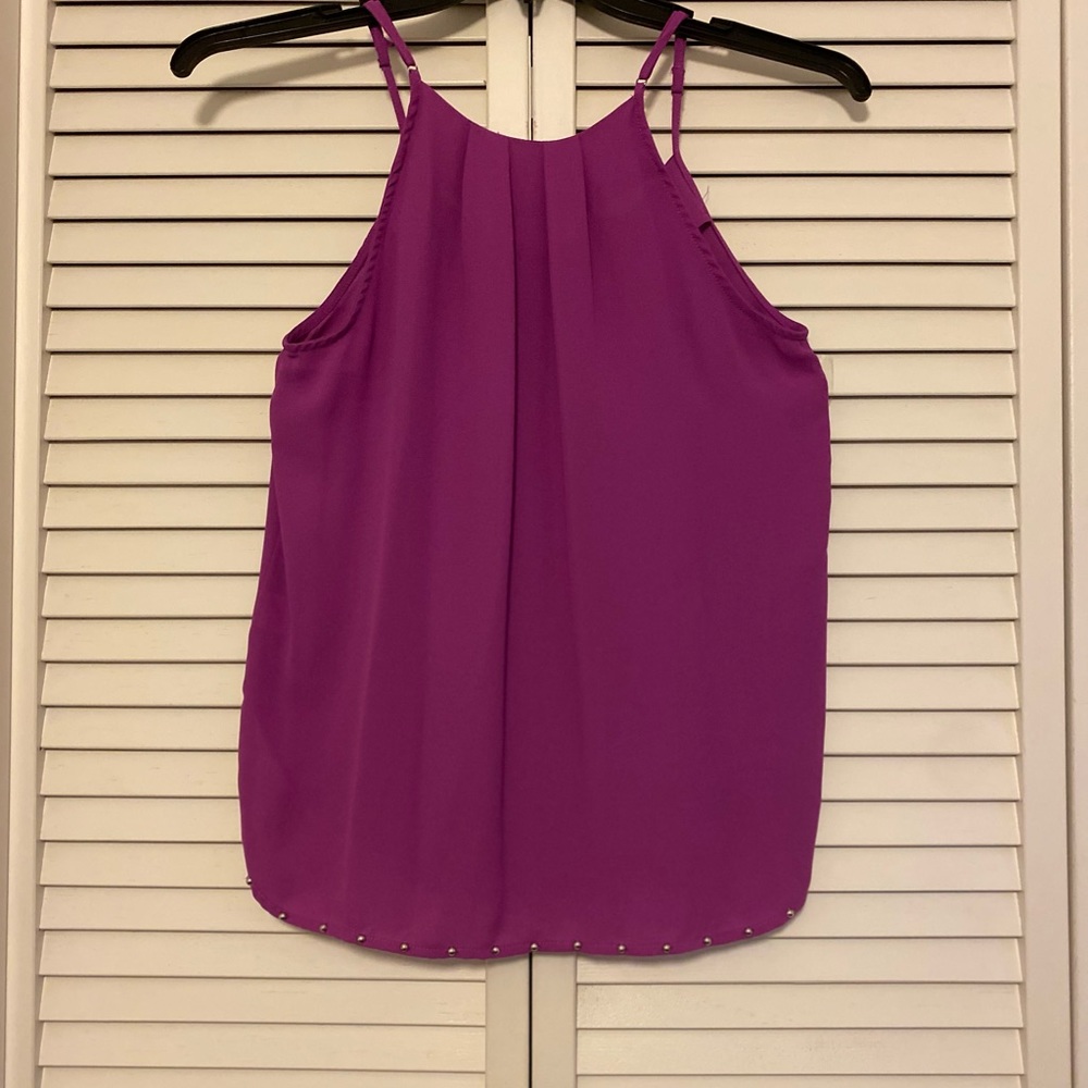 Pixley (Stitch Fix) Ladies Zania Fuchsia Silver Stud Detail Dressy Tank - XS - Picture 8 of 8